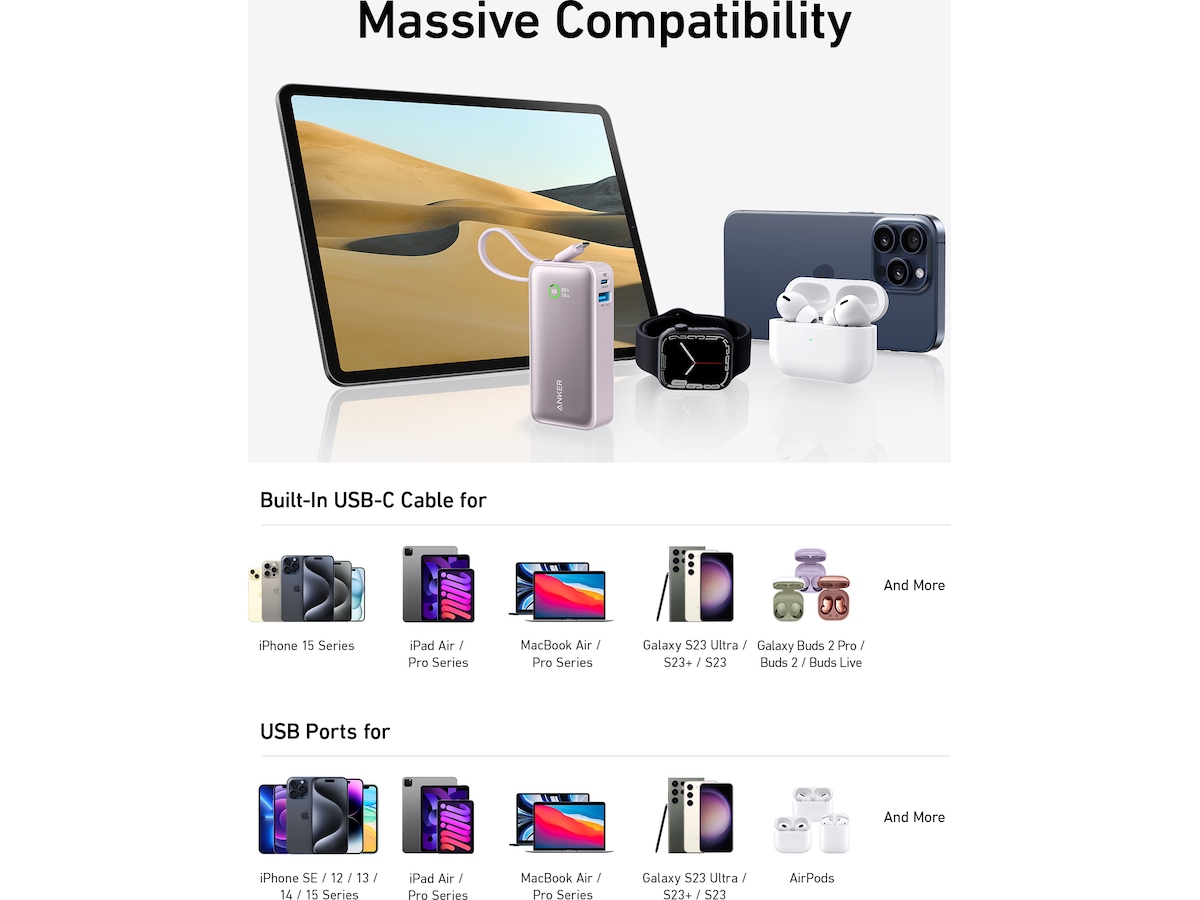 Anker 545 Nano Powerbank 10000mAh (grønn) Powerbank