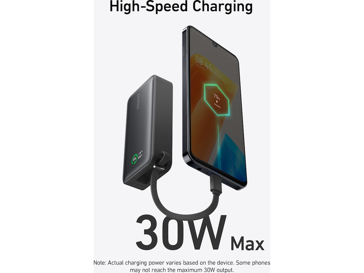 Anker 545 Nano Powerbank 10000mAh (sort) Powerbank