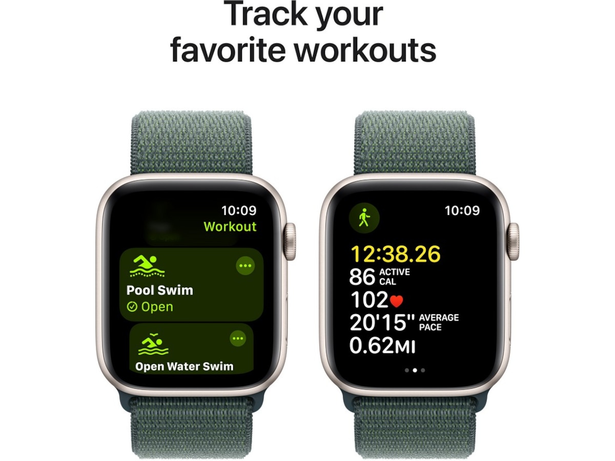 Apple Watch SE 44mm GPS + LTE Aluminium (stjerneskinn) Smartklokker