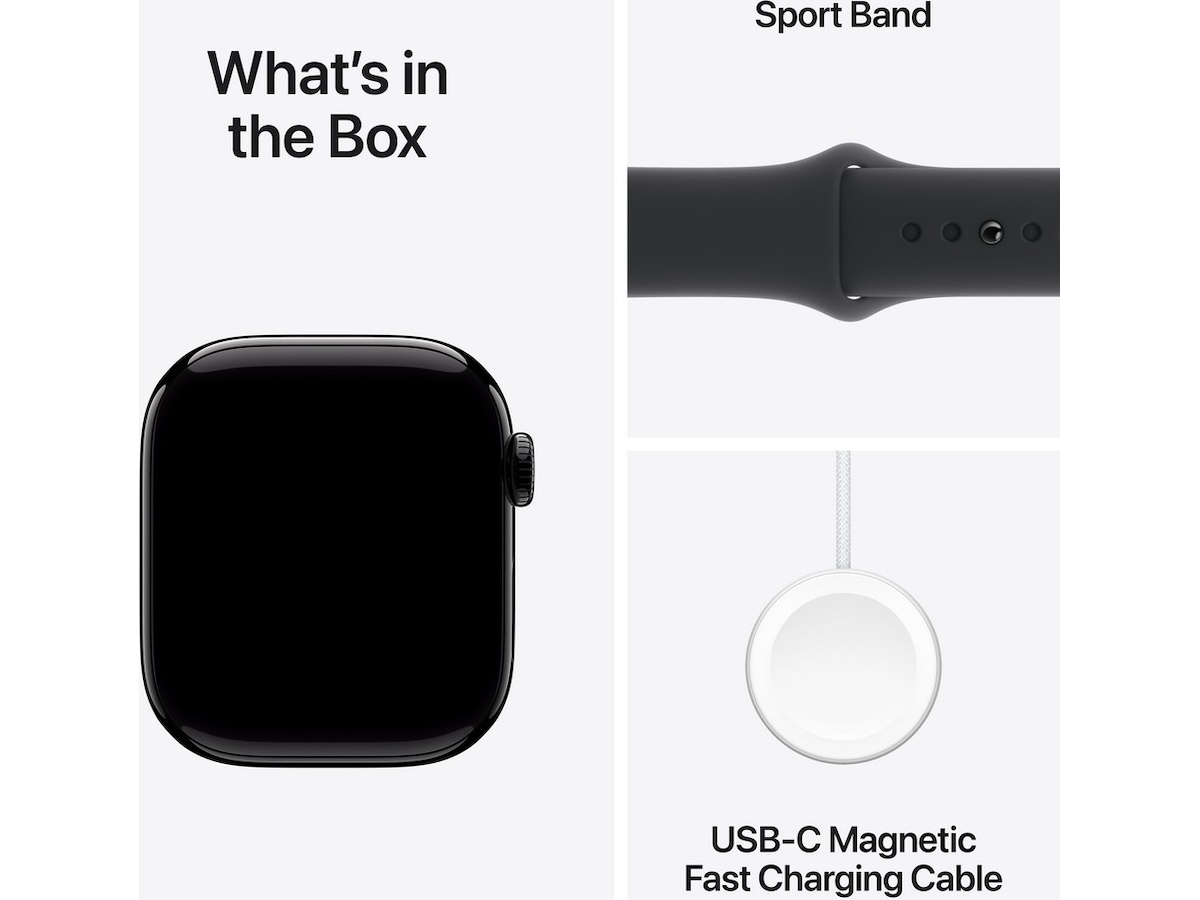 Apple Watch Series 10 GPS + LTE 42mm Aluminium (gagatsvart) Smartklokker