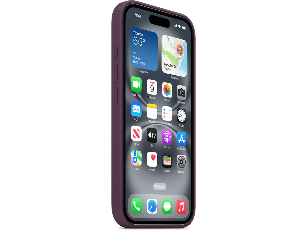 Apple iPhone 16 Silikondeksel (plomme) Mobildeksel