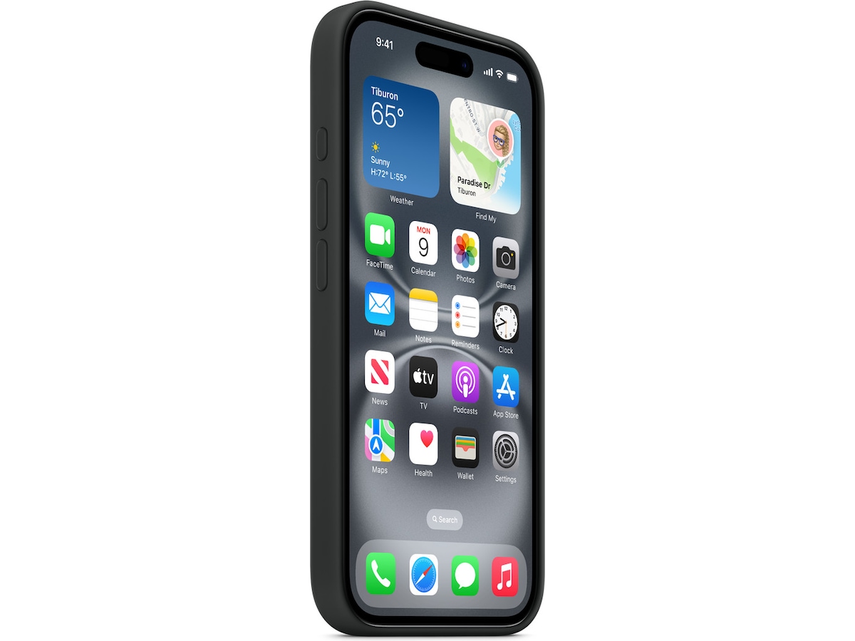 Apple iPhone 16 Silikondeksel (sort) Mobildeksel