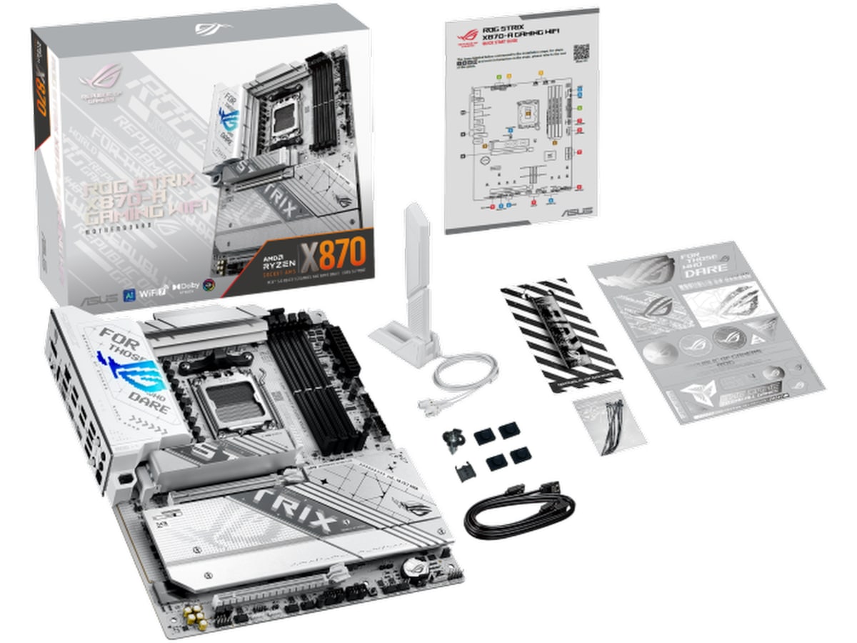 ASUS ROG Strix X870-A GAMING WIFI Hovedkort (hvit) AMD Socket