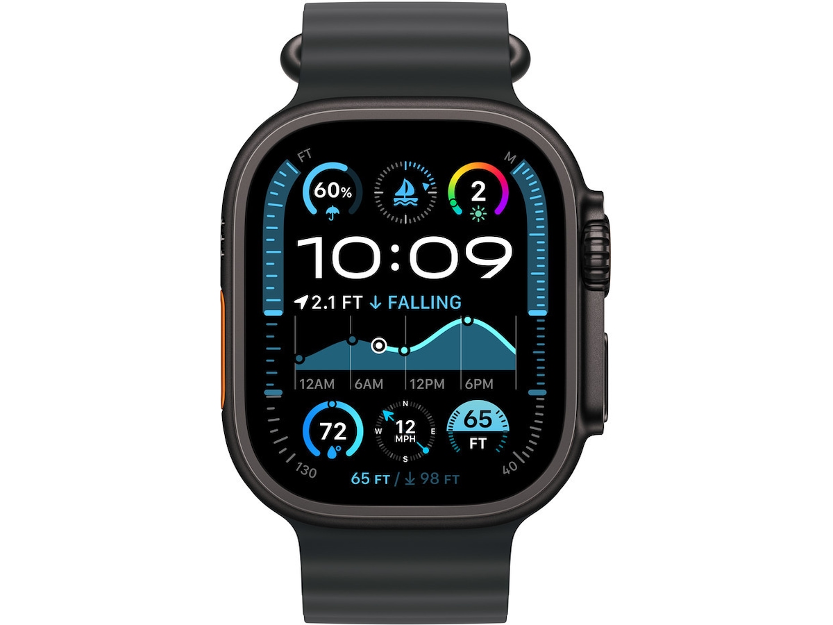 Apple Watch 49mm Black Titanium Ocean Band (navy) Reim
