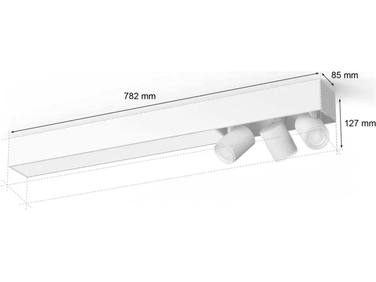 Philips Hue Centris taklampe med 3 spotlys (hvit) Taklampe