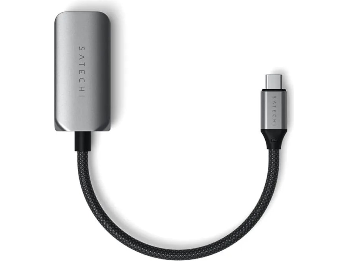 Satechi USB-C til Ethernet Adapter 18cm (grå) Kabeladaptere & overganger
