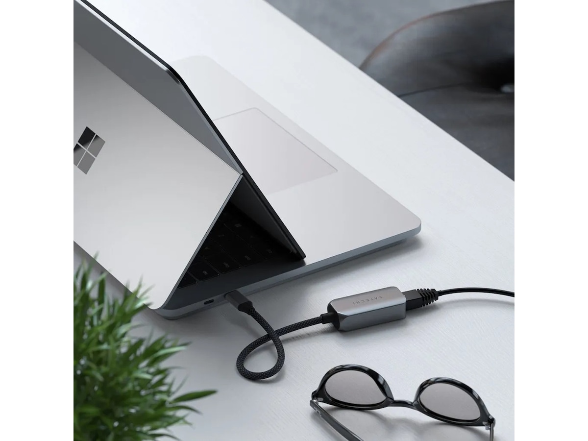 Satechi USB-C til Ethernet Adapter 18cm (grå) Kabeladaptere & overganger