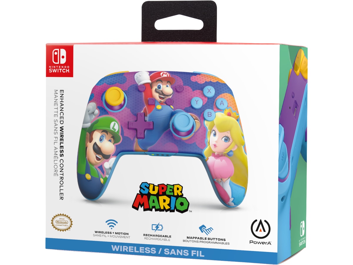PowerA Enhanced Wireless kontroller Color Splash Heroes Tilbehør til spillkonsoller