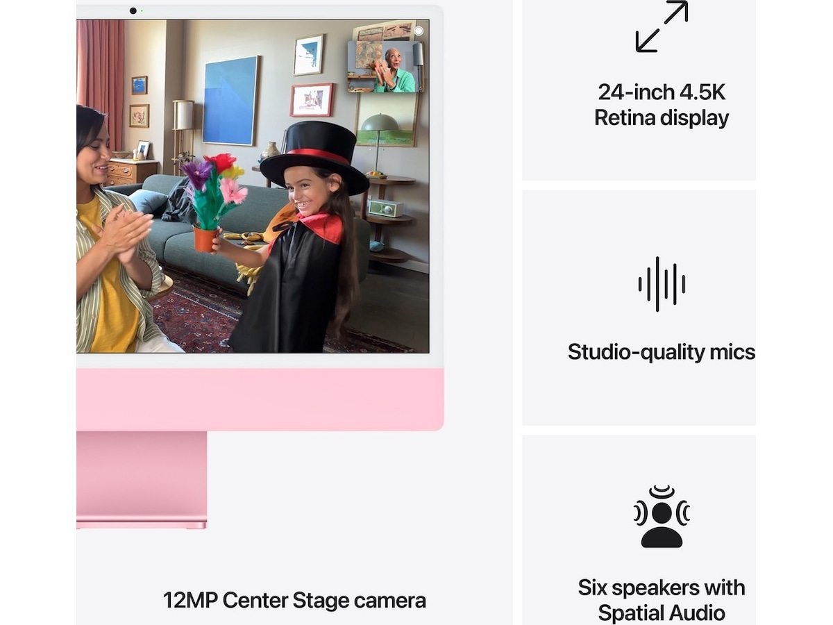 iMac 24 4.5K (2024) 512GB (rosa) Stasjonær PC