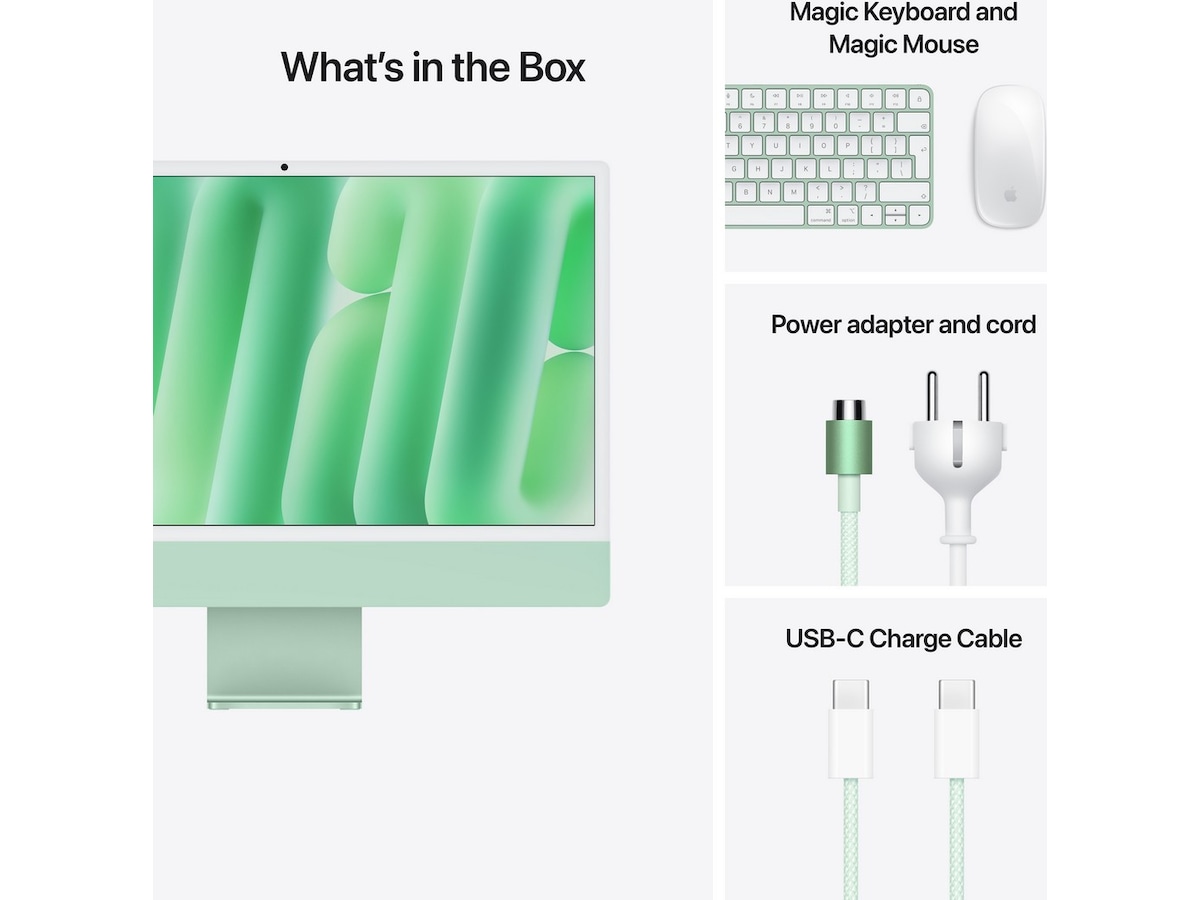 iMac 24 4.5K (2024) 256GB (grønn) Stasjonær PC