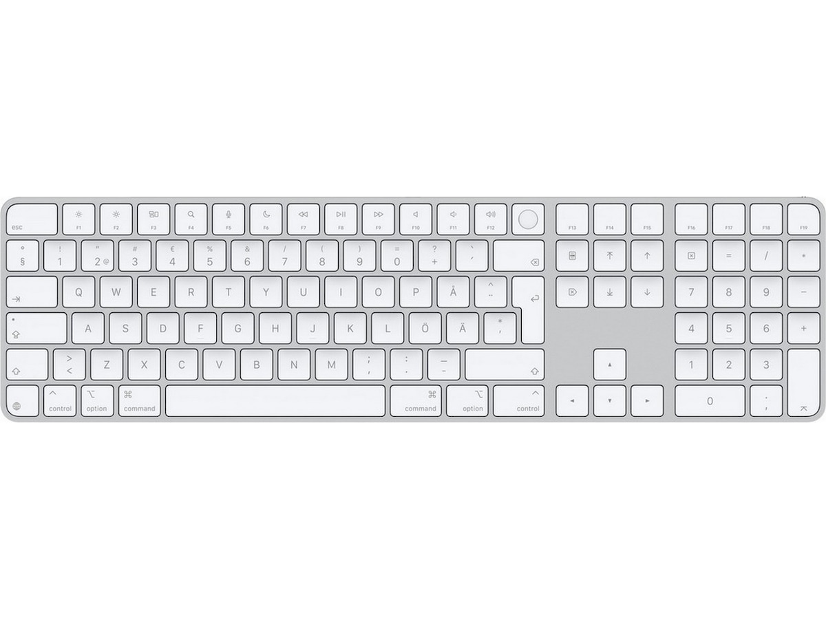 Apple Magic Keyboard med Touch ID og numpad Tastatur