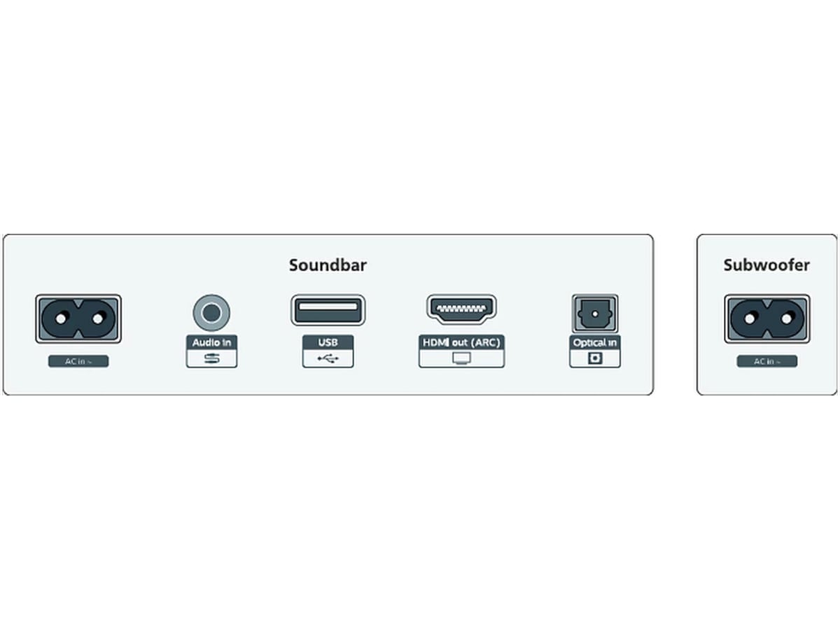 Philips TAB5309/10 2.1 Lydplanke med trådløs subwoofer Lydplanker