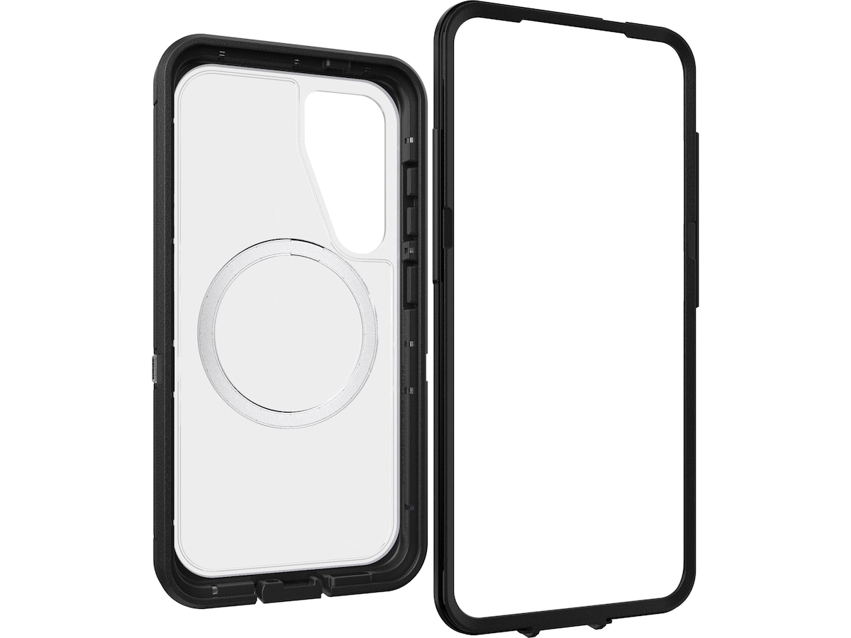 OtterBox Galaxy S25 Defender XT deksel (gjennomsiktig/sort) Mobildeksel