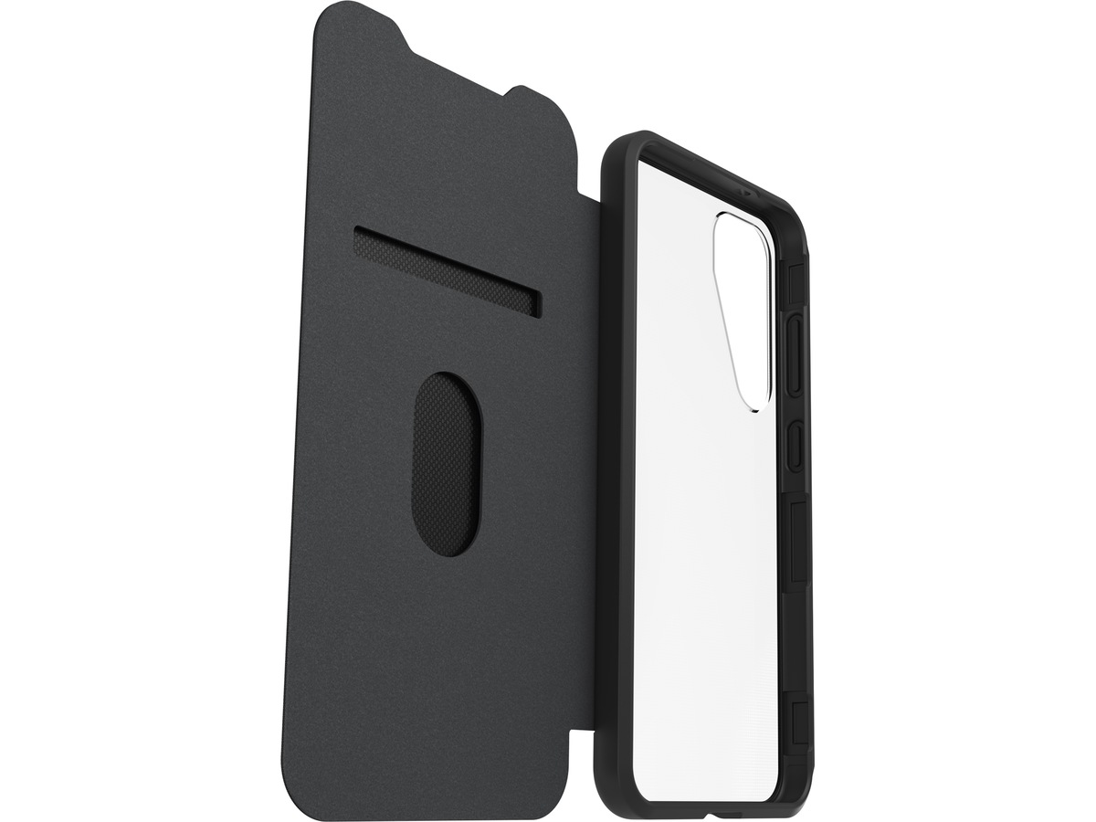 OtterBox Galaxy S25+ React Folio (gjennomsiktig/sort) Mobildeksel