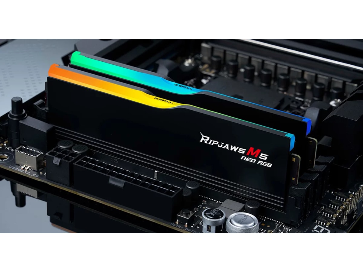 G.Skill Ripjaws M5 NEO 6000MHz DDR5 64GB RGB (sort) Minnebrikker