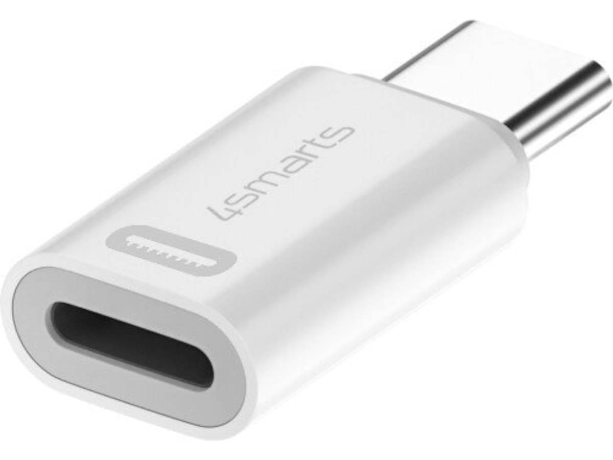 4smarts Lightning til USB-C Adapter, 2-pack (hvit) Adapter og kabel