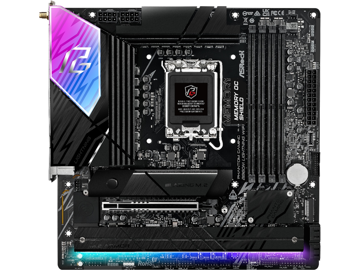 ASRock B860M Lightning WiFi Hovedkort Intel Socket