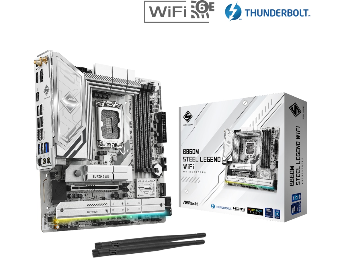 ASRock B860M Steel Legend WiFi Hovedkort Intel Socket