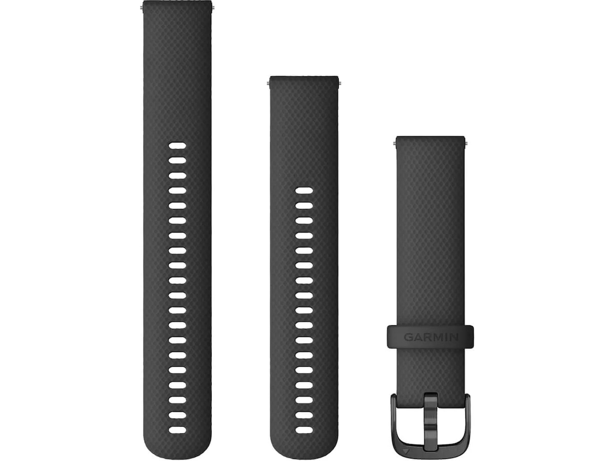 Garmin QuickRelease Silikonreim 20mm (sort/skifergrå) Reim