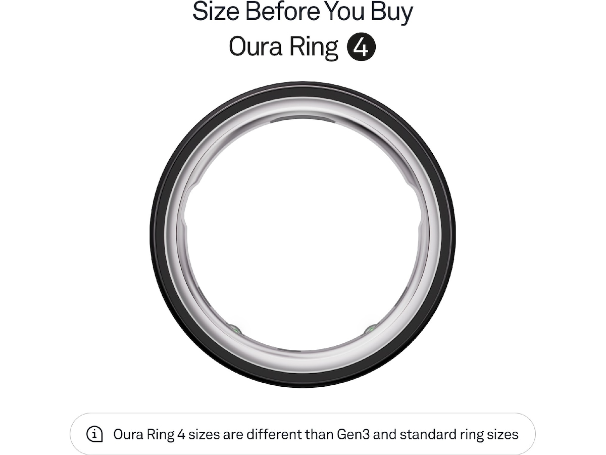 Oura Ring 4 Smart Ring str. 8 (sort) Smart ring