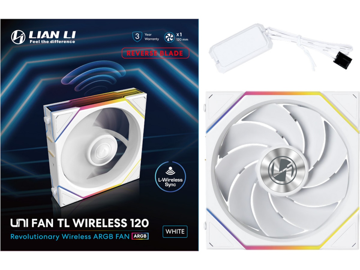 Lian Li UNI FAN TL Wireless Reverse (hvit) Vifter