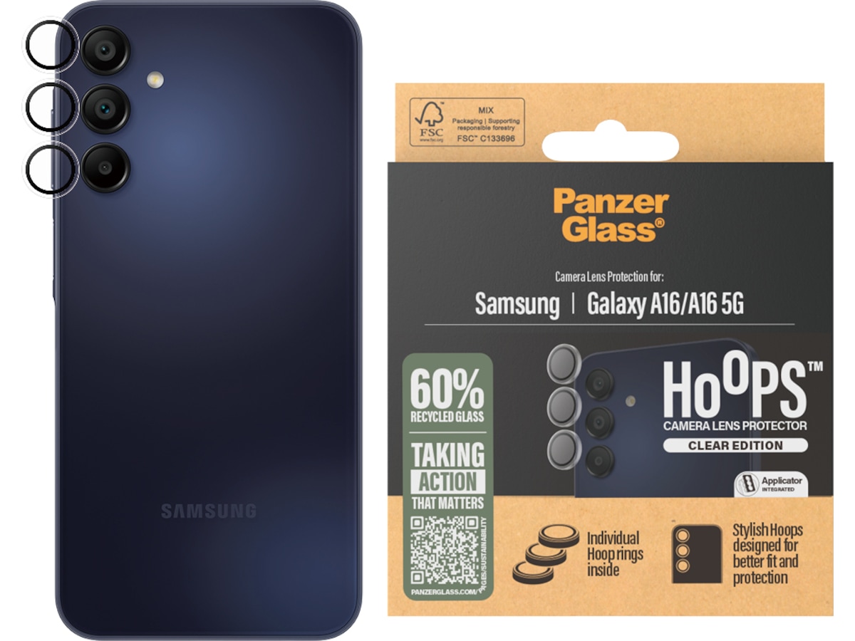 PanzerGlass Galaxy A16/A16 5G Hoops Linsebeskytter (gjennomsiktig) Skjermbeskytter