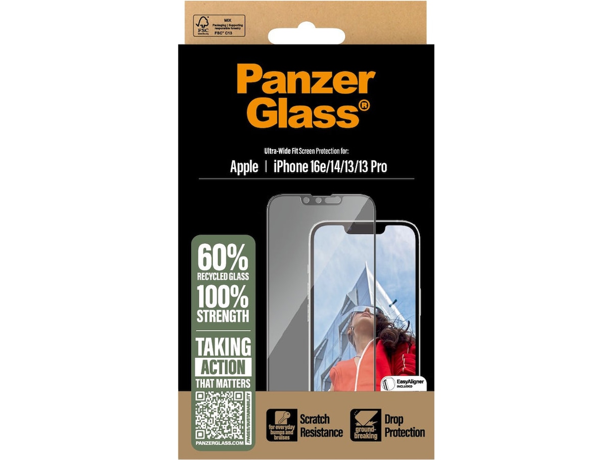 PanzerGlass iPhone 16e / 14 / 13 / 13 Pro Skjermbeskytter Skjermbeskytter