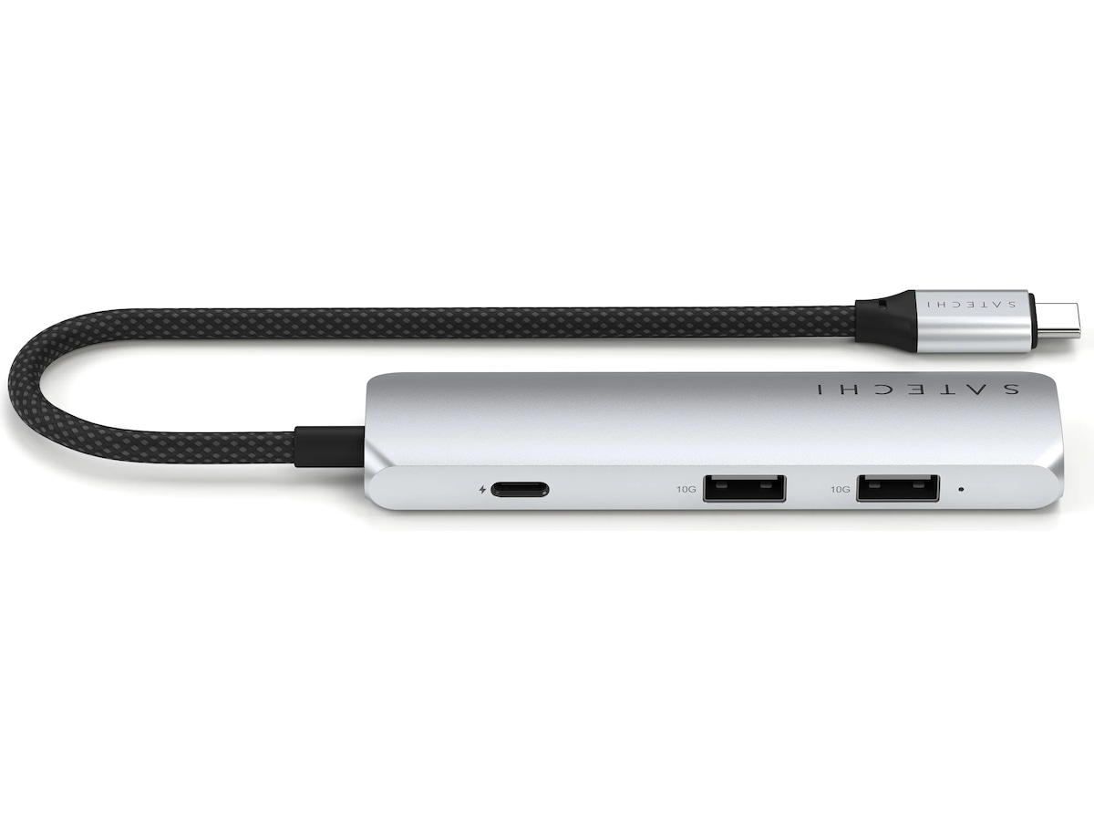 Satechi 4-i-1 Slim 4K Multiport docking (sølv) Dockingstasjon & USB-HUB