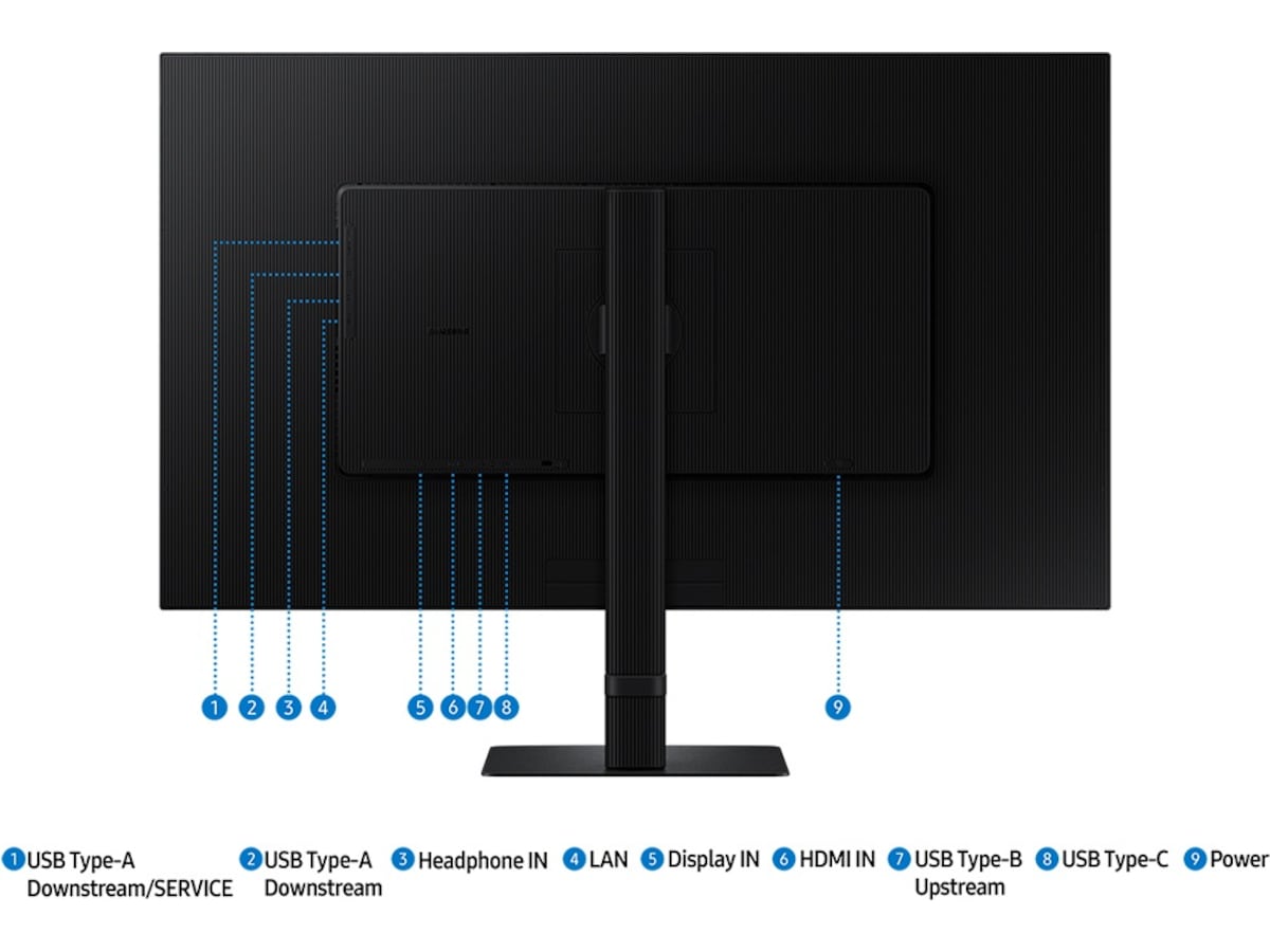 Samsung 32" ViewFinity S8 4K skjerm S32D800 Skjermer