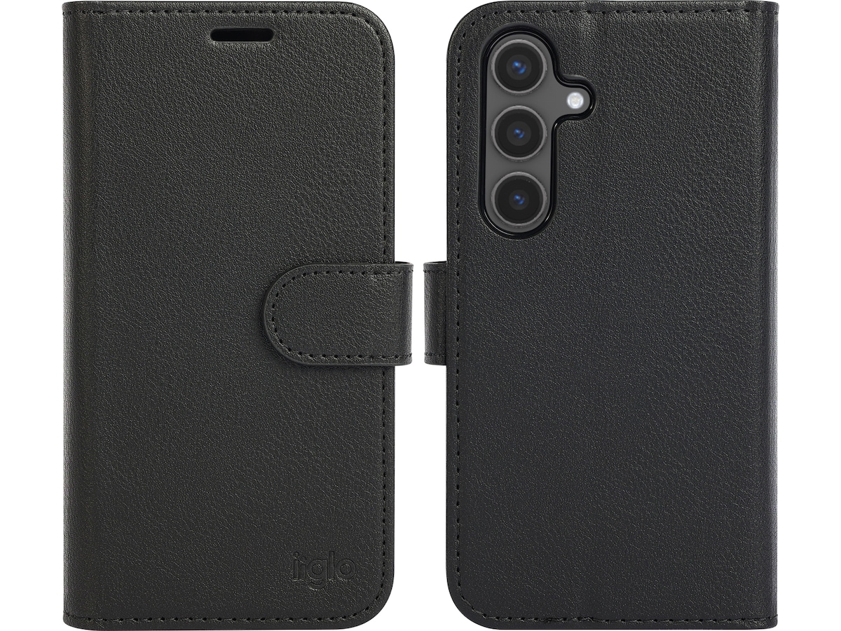 iiglo Galaxy S24 2-i-1 Lommebokdeksel (sort) Mobildeksel