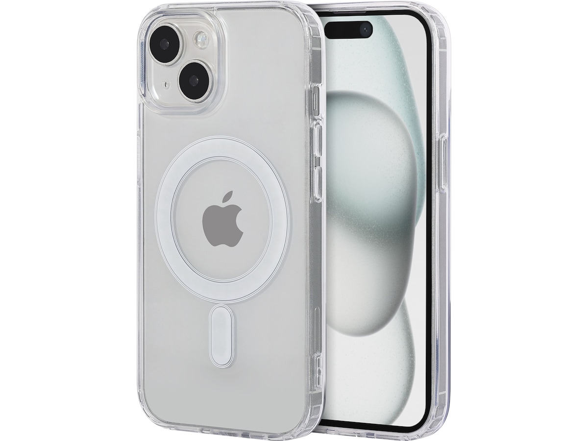 iiglo iPhone 15 Magnetic Silikondeksel (gjennomsiktig) Mobildeksel