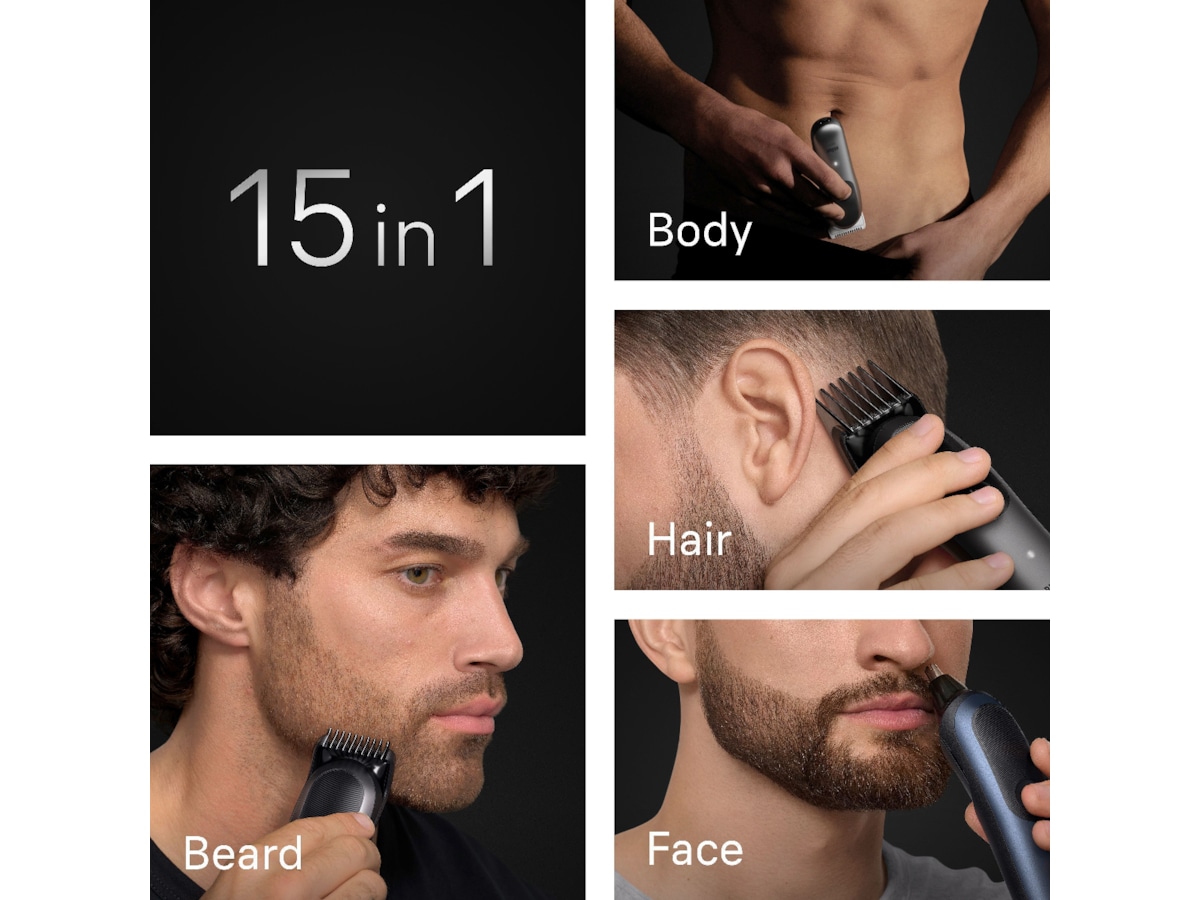 Braun Series 7 All-in-One groomingsett (blå) Hårklippere