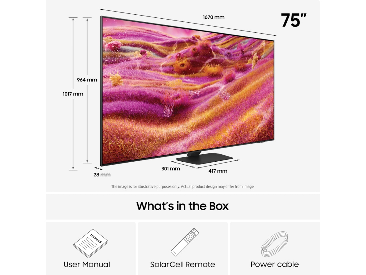 Samsung 75" QN90F Neo QLED 4K Mini LED Smart TV (2025) 70 - 79 tommer TV