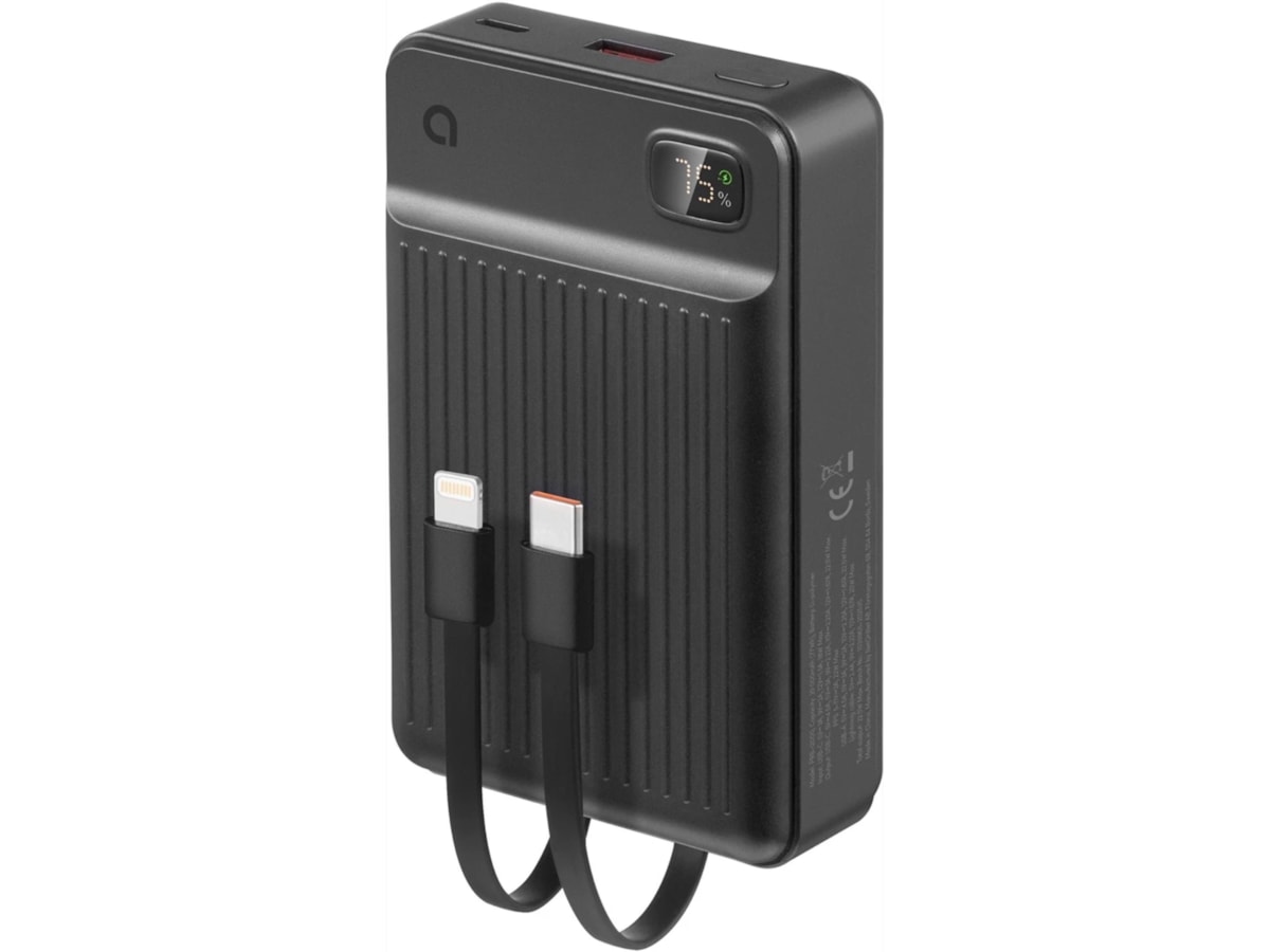 Andersson 20.000mAh Powerbank m/ integrerte kabler Powerbank