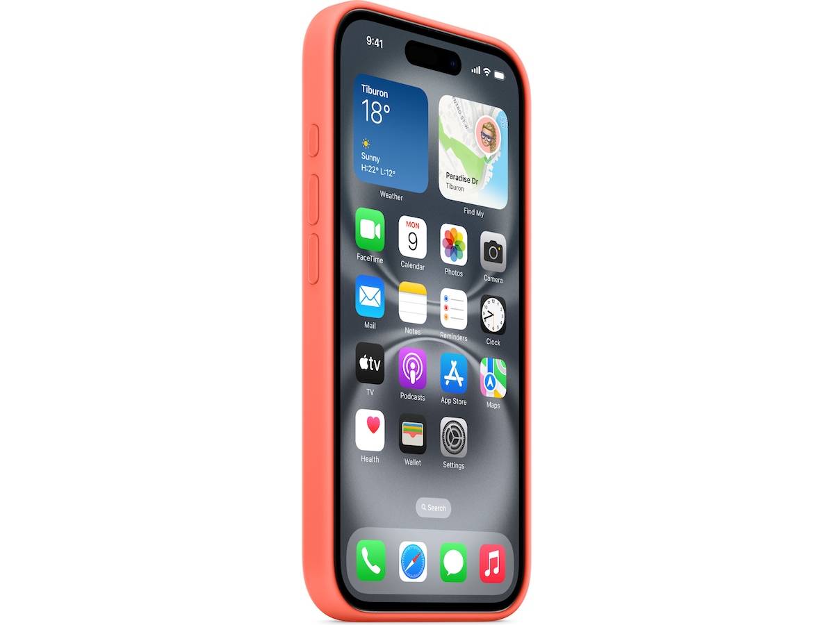 Apple iPhone 16 Silikondeksel (mandarin) Mobildeksel