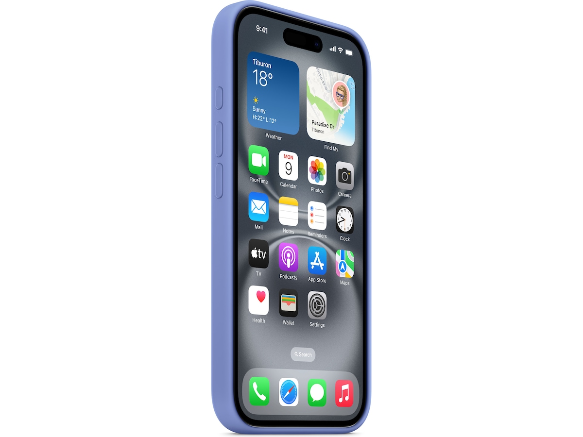 Apple iPhone 16 Silikondeksel (blåklokke) Mobildeksel