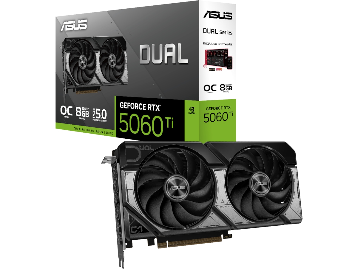 ASUS DUAL GeForce RTX 5060 Ti OC Skjermkort