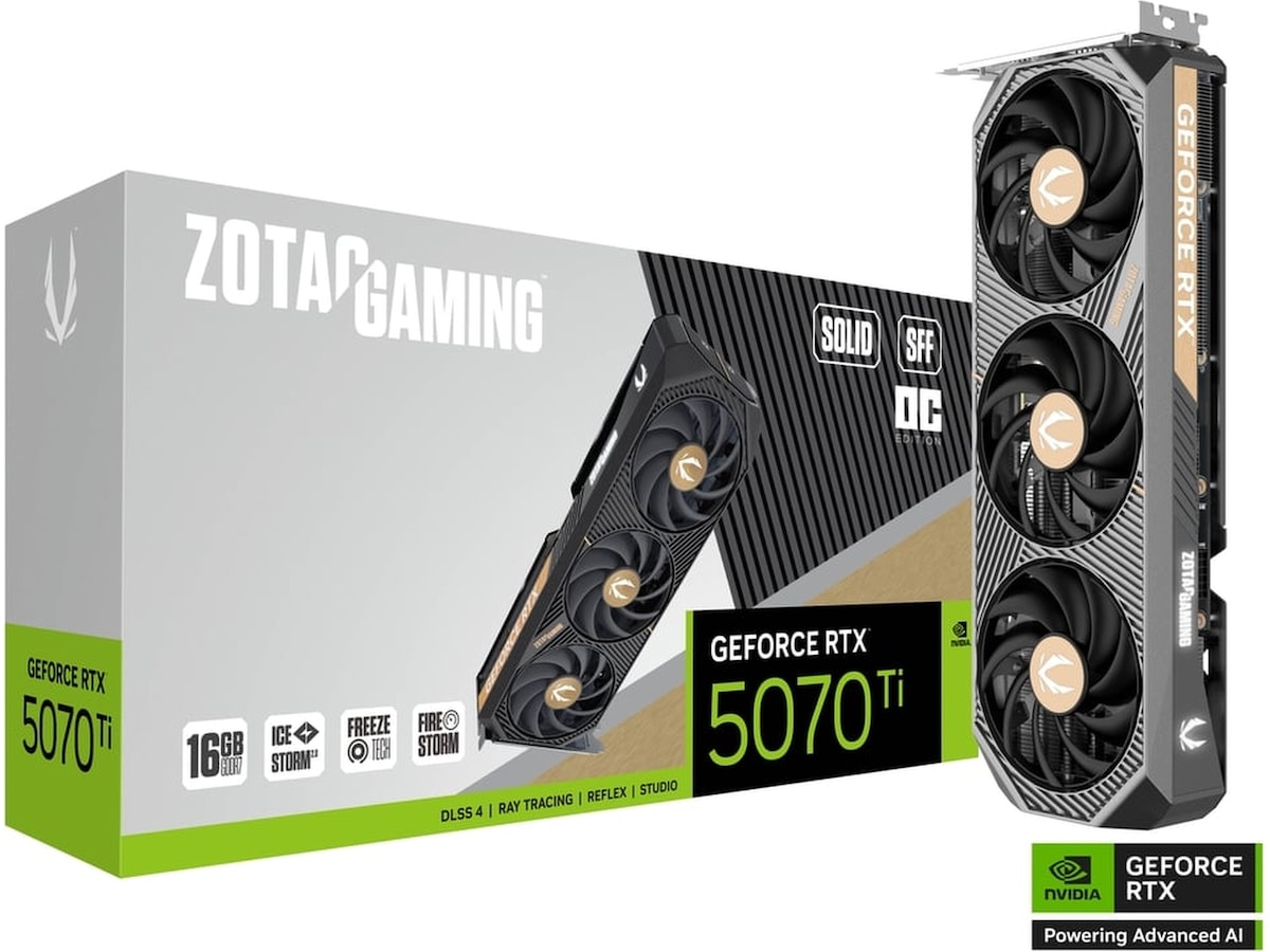 Zotac Gaming GeForce RTX 5070 Ti SOLID SFF OC Skjermkort