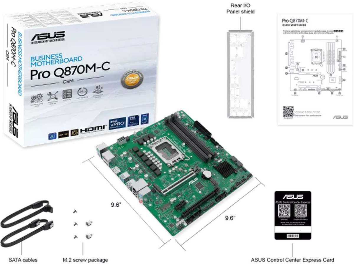 ASUS Pro Q870M-C-CSM Hovedkort Intel Socket