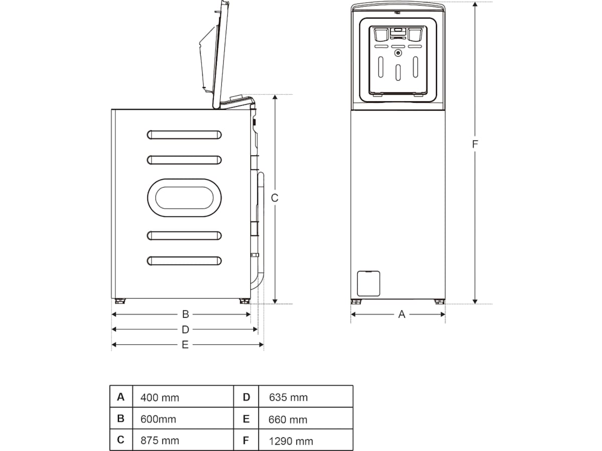 Avant WMT8WH1 Toppmatet vaskemaskin (hvit) -B-Grade Demo vask & tørk