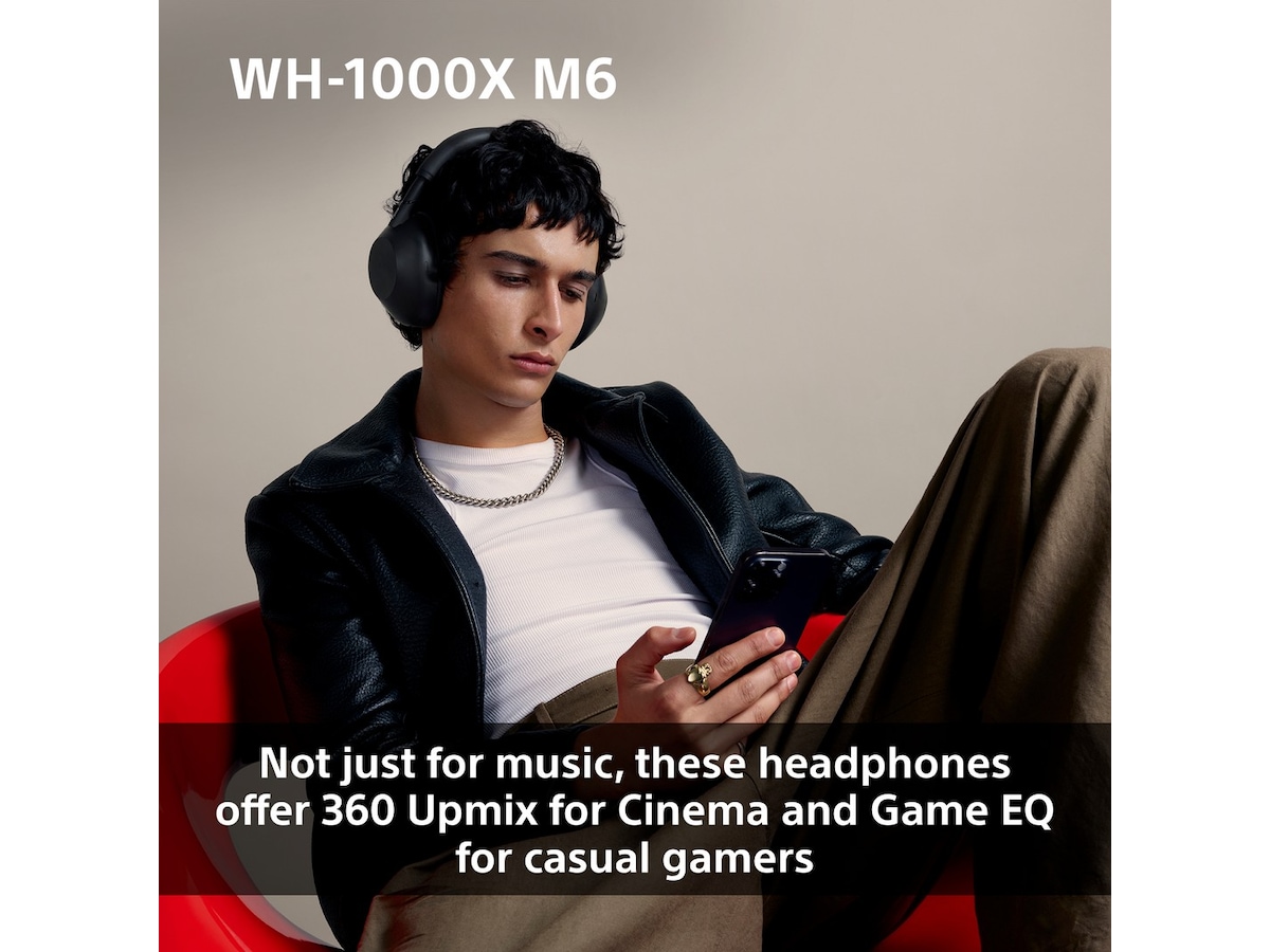 Sony WH-1000XM6 trådløse hodetelefoner, Over-Ear (sort) Hodetelefoner