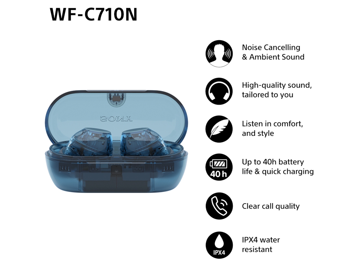 Sony WF-C710N Trådløse ørepropper, In-ear (blå) Ørepropper