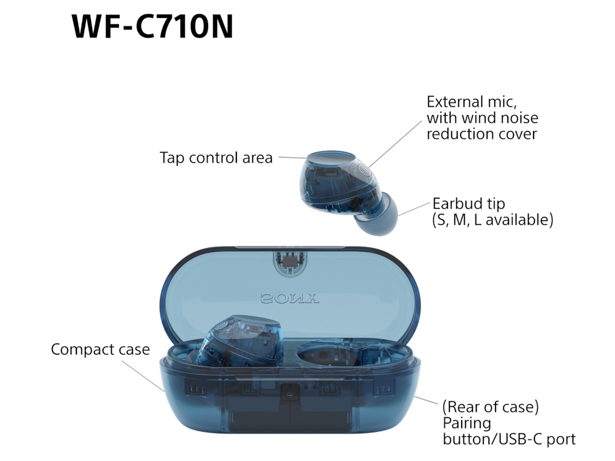 Sony WF-C710N Trådløse ørepropper, In-ear (blå) Ørepropper