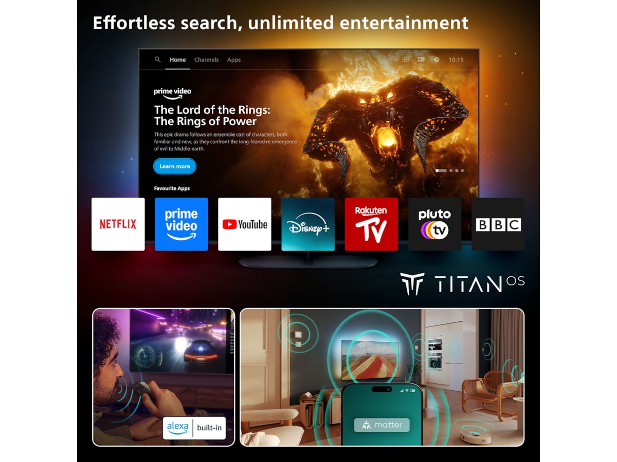Philips 65" PUS8550/12 QLED Smart Ambilight TV (2025) 60 - 69 tommer TV