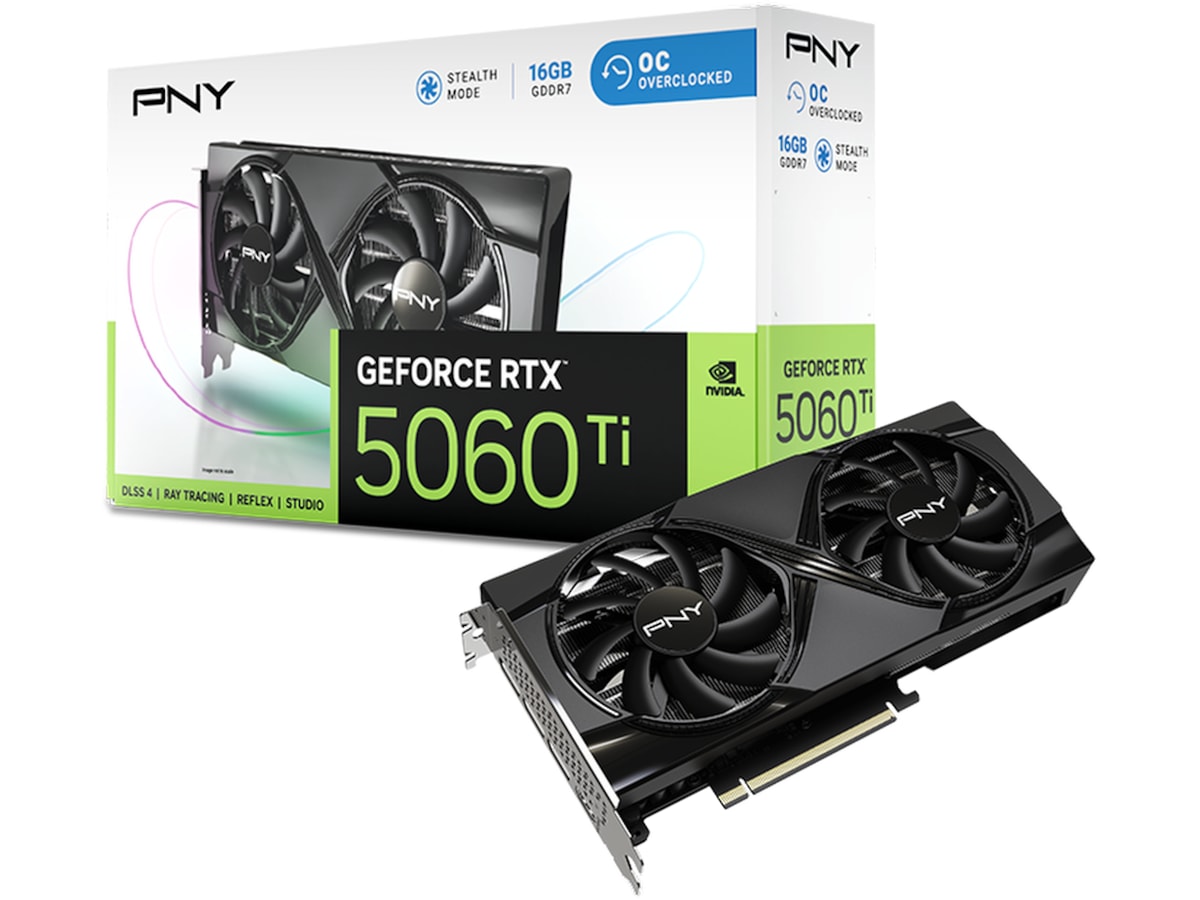 PNY GeForce RTX 5060 Ti OC Dual Fan Skjermkort