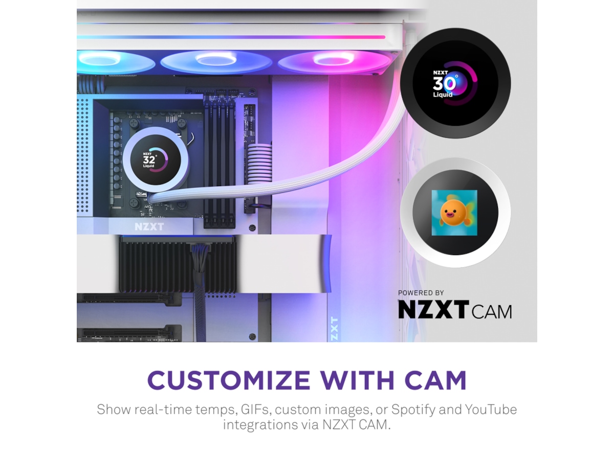 NZXT Kraken Plus 360 RGB Kjøler (hvit) CPU - Vannkjøling