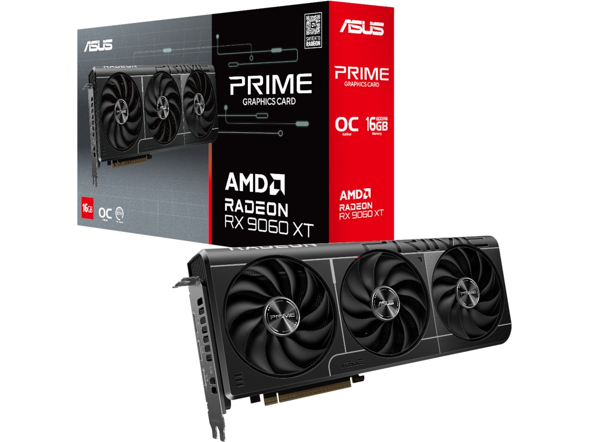 【新品未開封品】ASUS Radeon RX9060XT OC 16GB Asus Prime Radeon RX 9060 XT OC - Skjermkort | Komplett.no