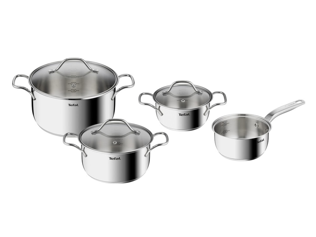 Tefal Intuition 7-delers grytesett rustfritt stål B864S734 Tilbehør til stekeovn og komfyrer