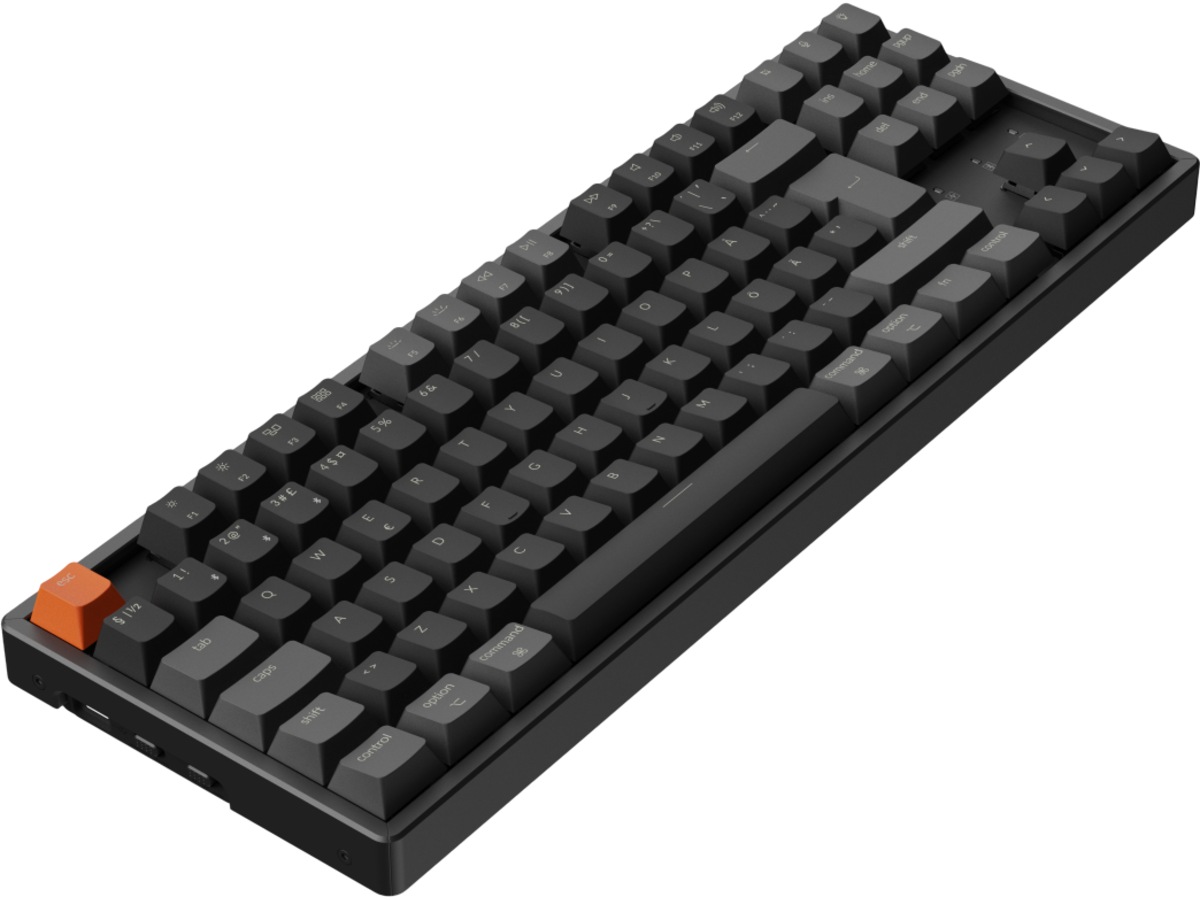 Keychron K8 V2 RGB Aluminium Hot Swap QMK Super Red trådløst tastatur Gamingtastatur