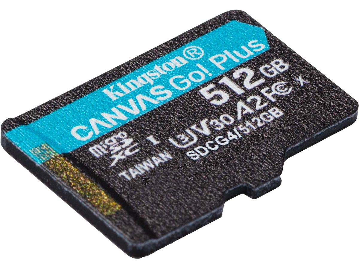 Kingston Canvas Go! Plus microSD 512GB Minnekort til foto & video